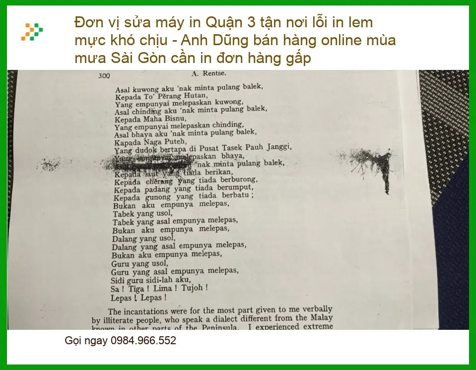 Sửa Chữa Nạp Mực Máy In Quận 3 tận nơi - Điện thoại công ty xử lý gấp