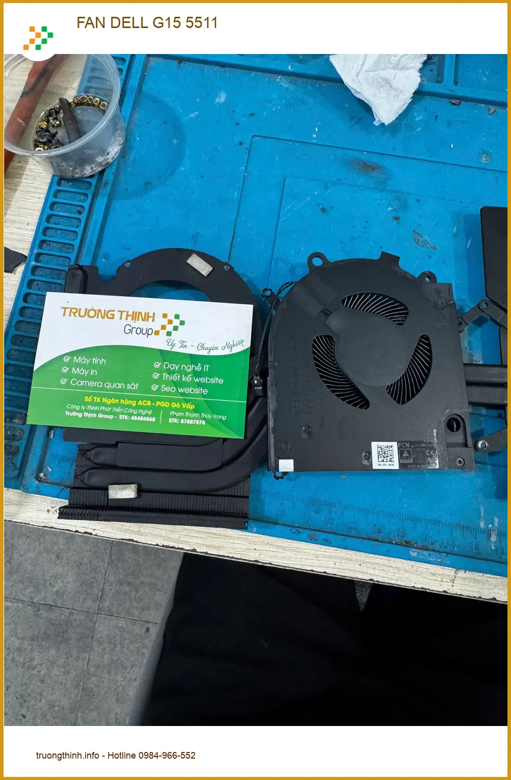 Chú Tùng kiến trúc sư cần Thay FAN DELL G15 5511 Quận 10 Lấy ngay