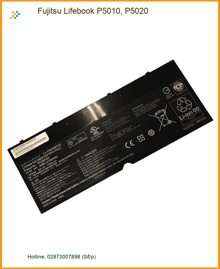 Pin Laptop Fujitsu Lifebook P5010 P5020 - Giá Rẻ TPHCM | Miễn Phí Lắp Đặt Nhanh