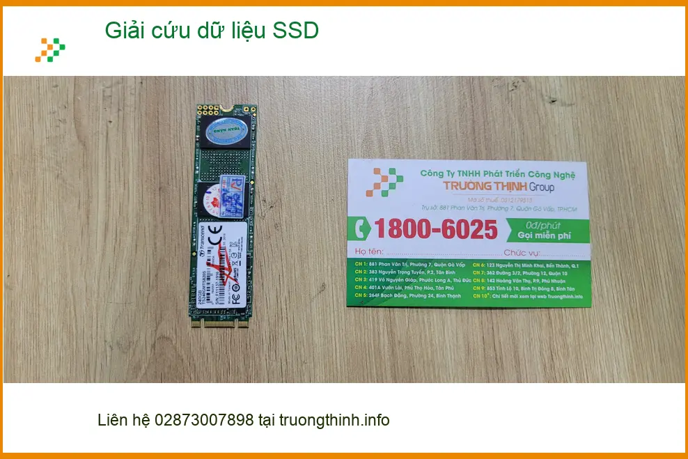 Cô Thảo mất data SSD - Dịch vụ giải cứu dữ liệu Quận Bình Tân nhanh ảnh thực tế 1