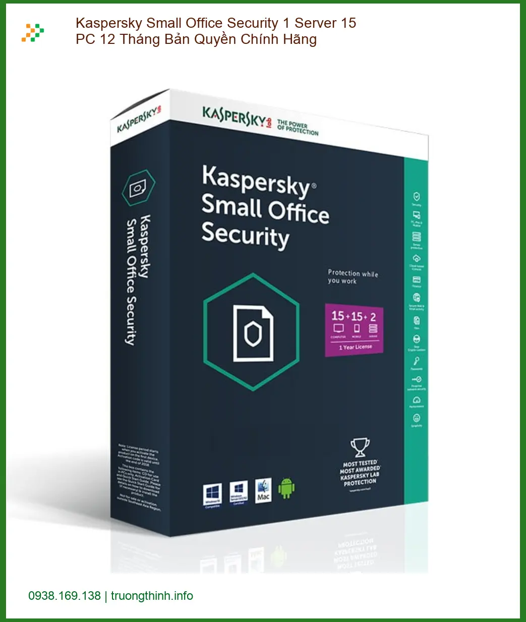 Antivirus Bản Quyền Kaspersky Small Office Security