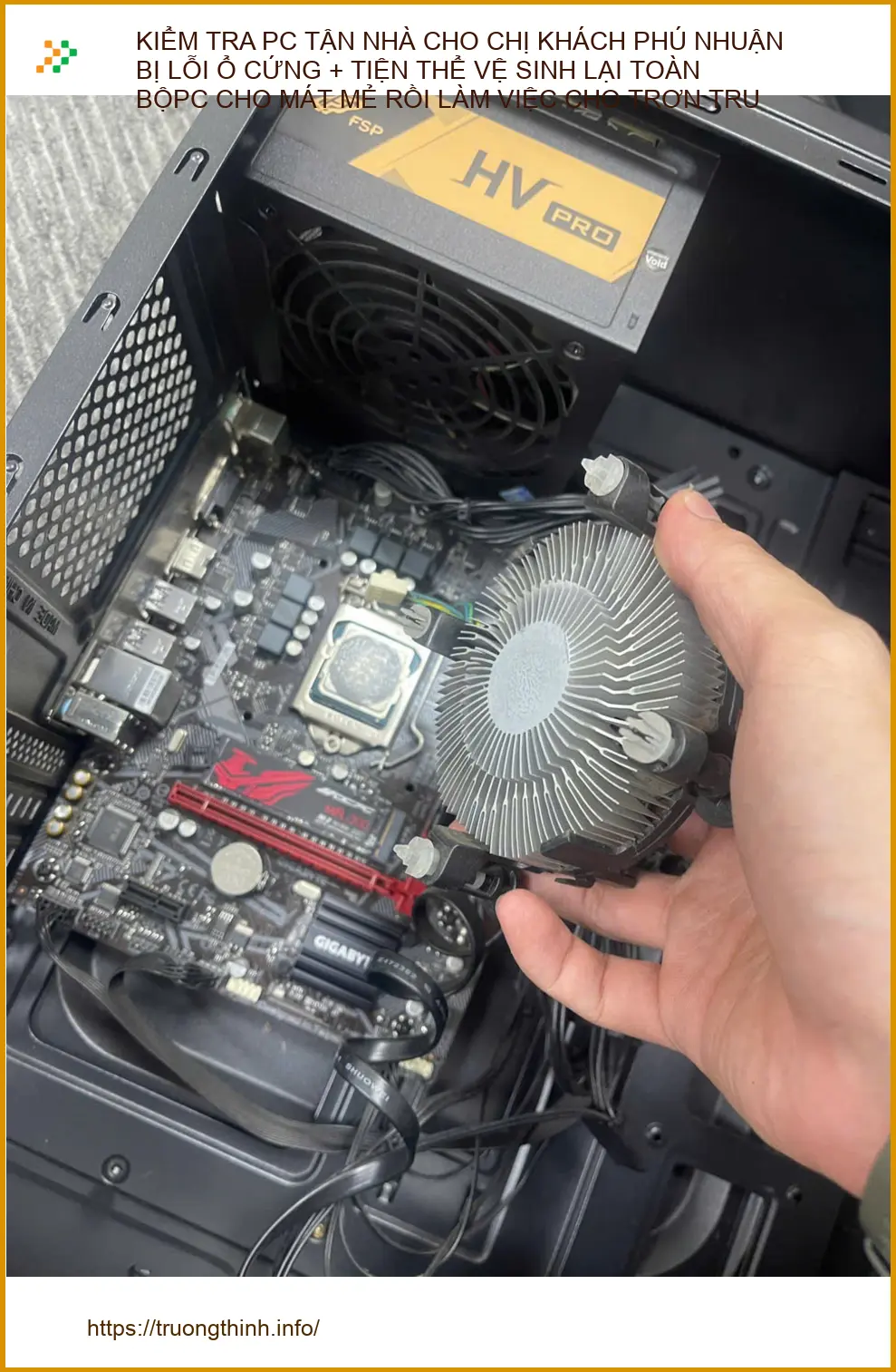 Dịch vụ sửa lỗi ổ cứng, vệ sinh PC tận nhà quận Phú Nhuận - Anh Khải review ảnh thực tế 1