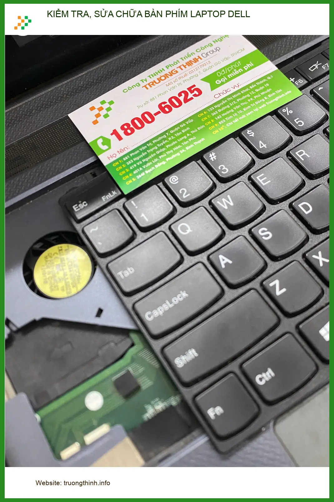 Bà Phượng sửa bàn phím laptop Dell Quận 12 bị loạn phím lấy liền ảnh thực tế 2
