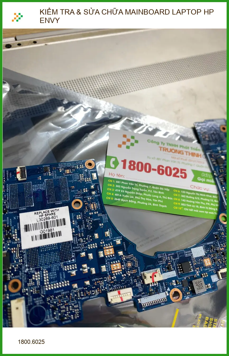 Anh Khôi kiến trúc sư gặp lỗi mainboard laptop HP Envy Quận 12 - Sửa uy tín ảnh thực tế 1