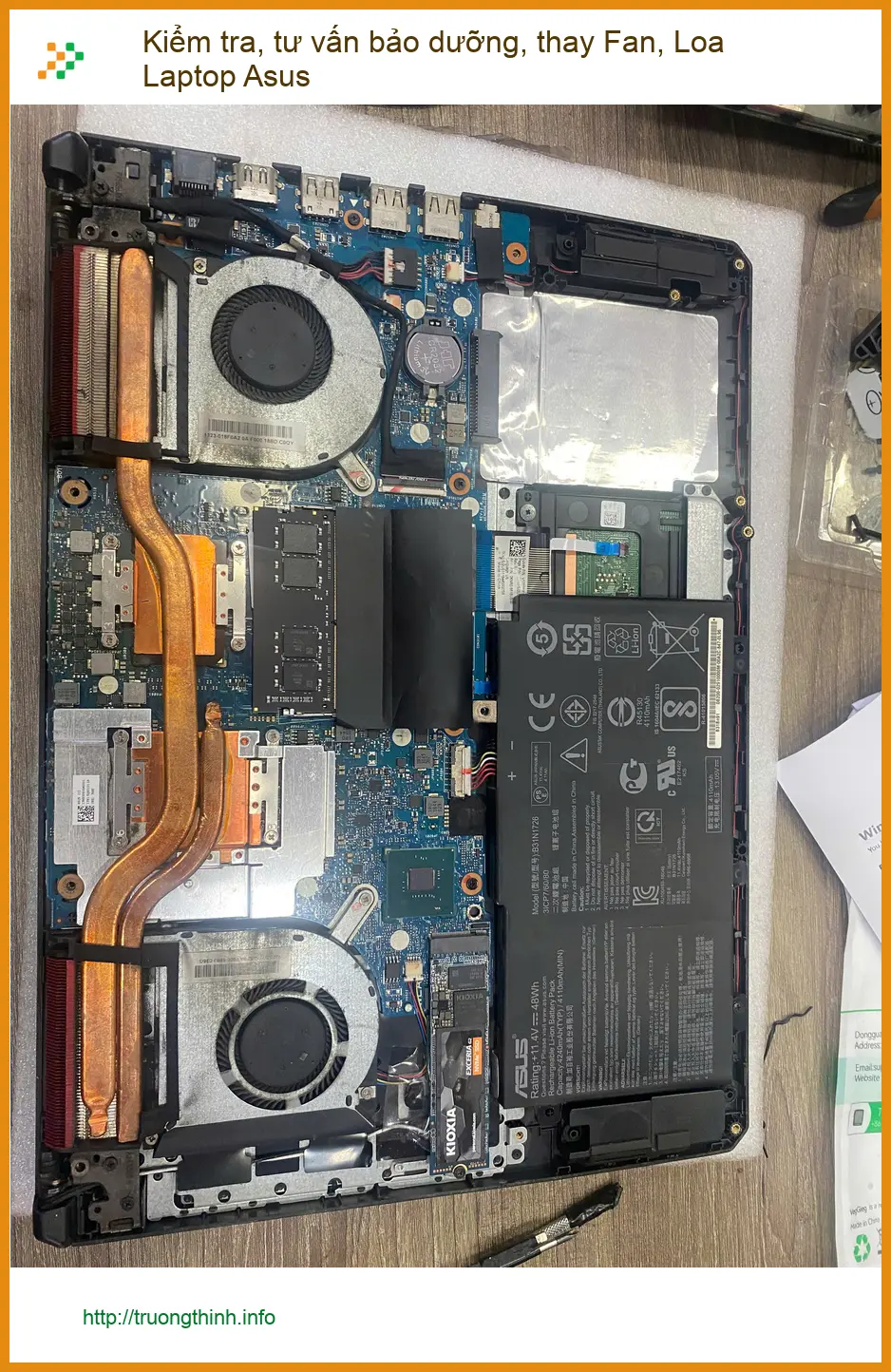 Anh Khánh kiến trúc sư review dịch vụ kiểm tra, thay Fan Loa Laptop Asus Quận 7 ảnh thực tế 1