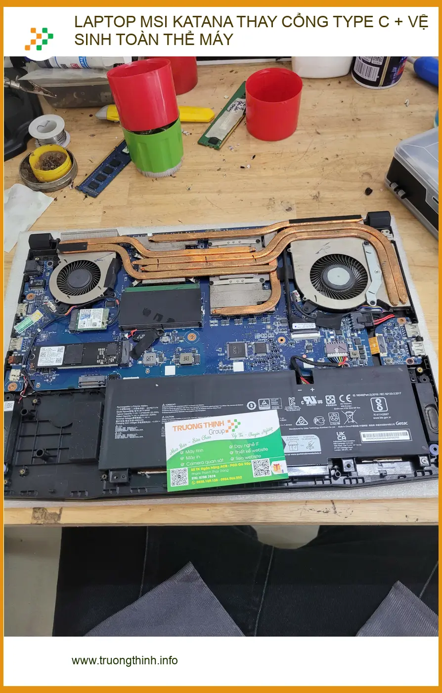 Chị Mai giảng viên review dịch vụ thay cổng Type C, vệ sinh Laptop MSI Katana Q.Phú Nhuận ảnh thực tế 1