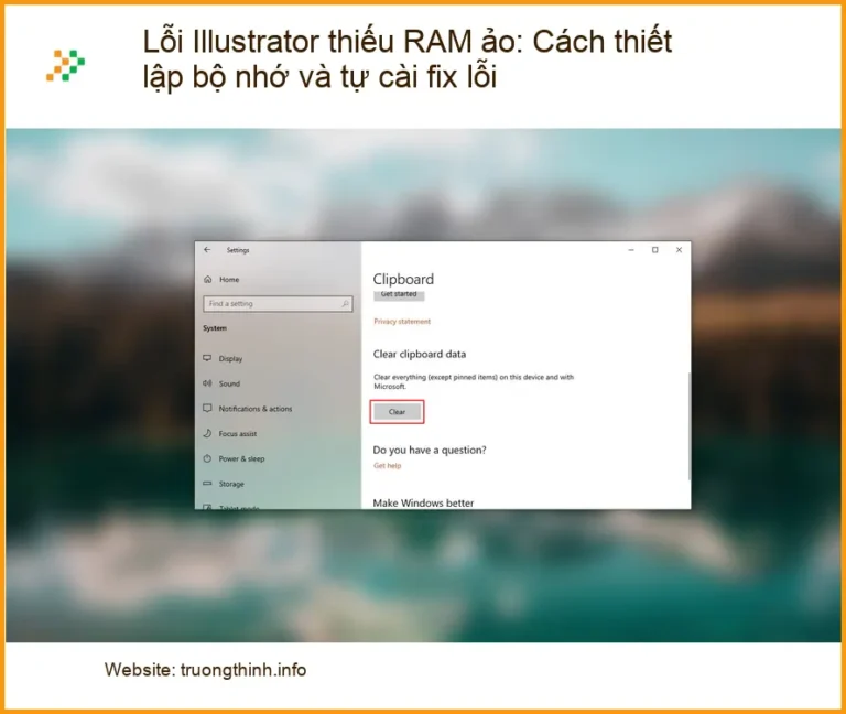 Lỗi Illustrator thiếu RAM ảo: Thiết lập, tự fix - Sửa máy tính TPHCM