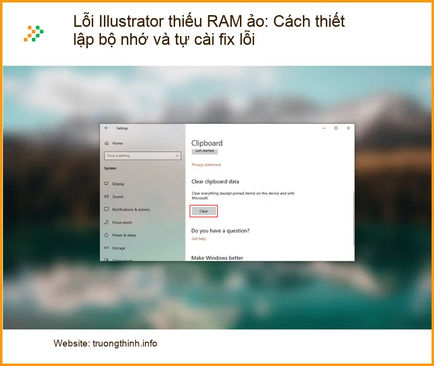 Lỗi Illustrator thiếu RAM ảo: Thiết lập, tự fix - Sửa máy tính TPHCM