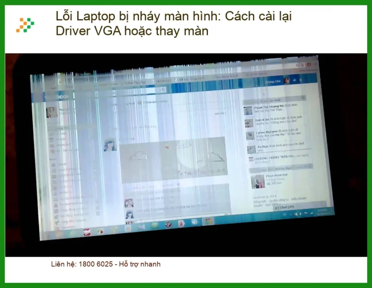 Lỗi Laptop bị nháy màn hình: Cài lại Driver VGA - Trung tâm sửa chữa