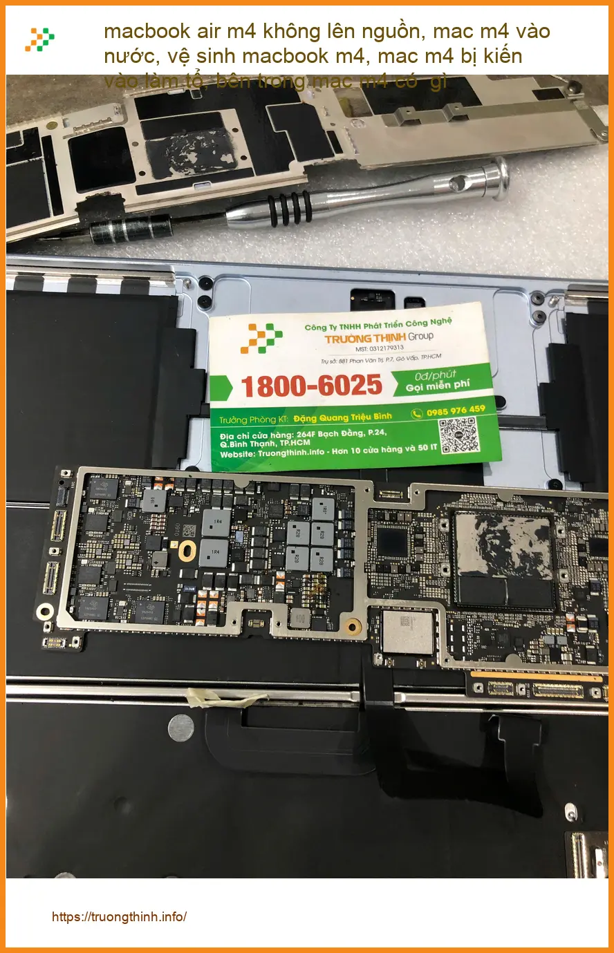 Dịch vụ sửa macbook air m4 vào nước lấy ngay - Chị Thanh designer ở Quận Bình Thạnh ảnh thực tế 2