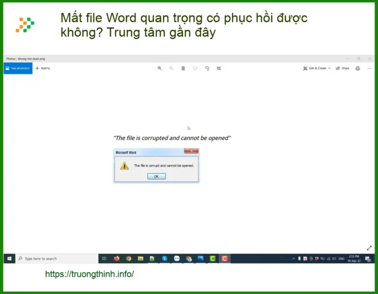Khôi Phục Dữ Liệu Mất file Word - Trung tâm gần đây, cứu liền