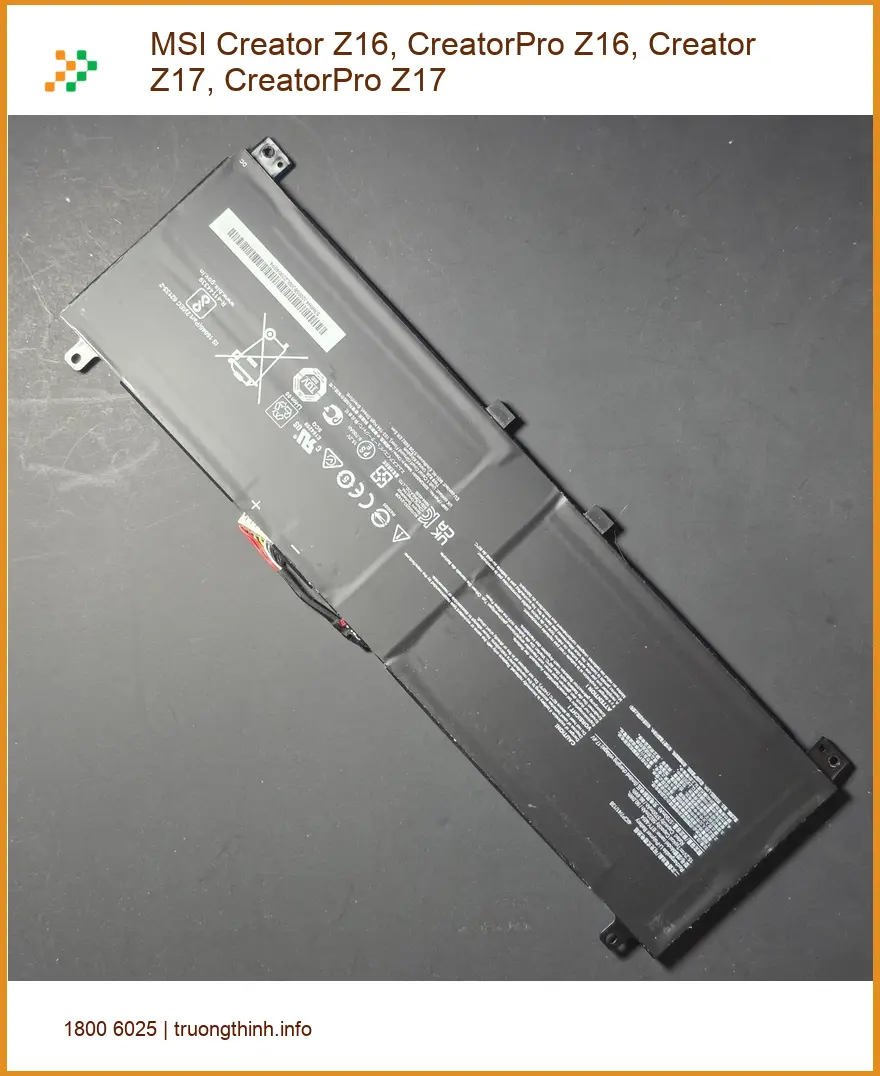 Pin Laptop MSI Creator Z16, CreatorPro Z17, Z17 - Thay Pin Lấy Liền TPHCM