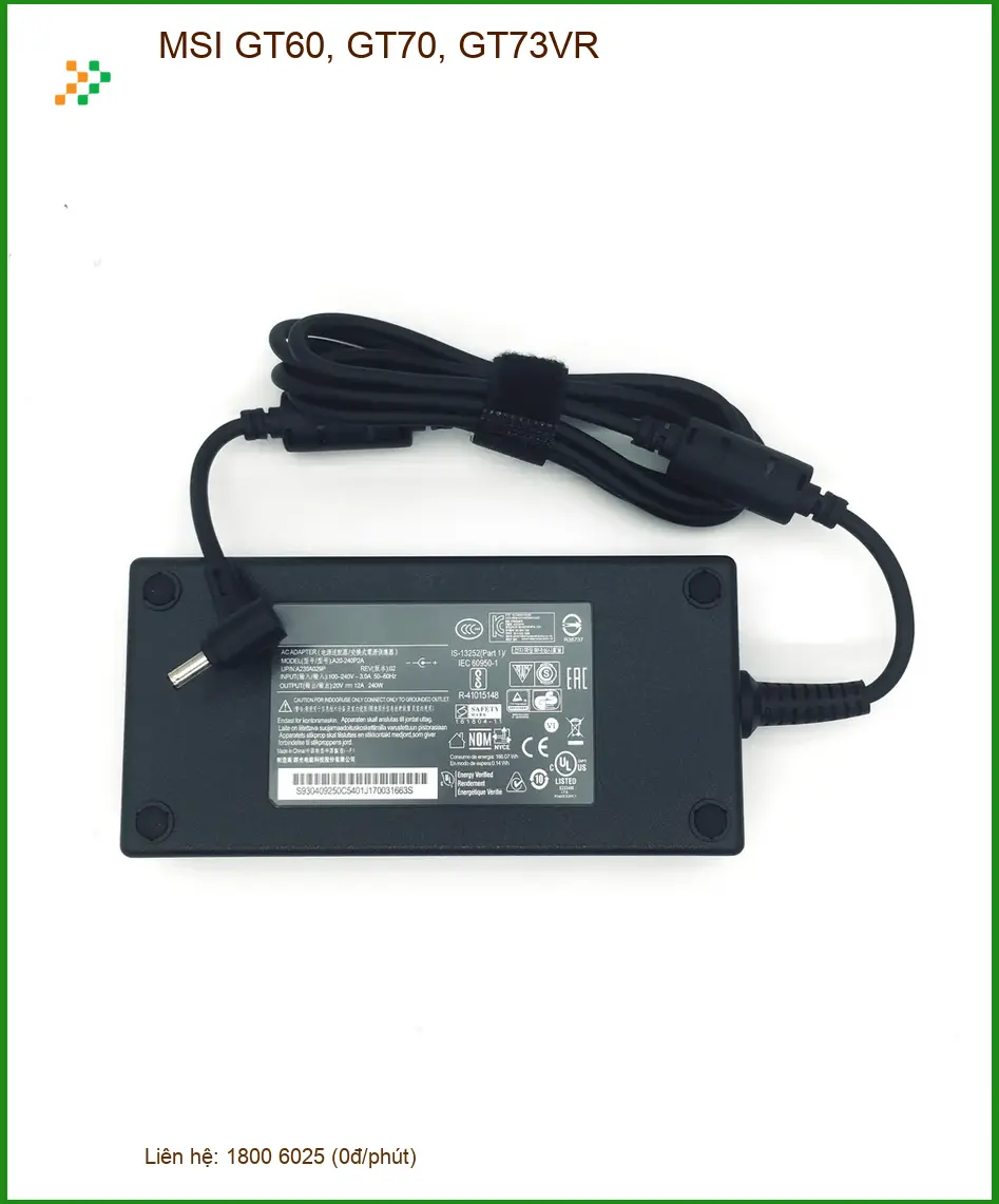 Sạc Laptop MSI GT60 GT70 GT73VR - Thay Nhanh Tại TPHCM | Giá Rẻ