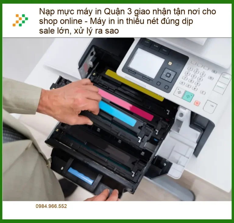 Sửa Chữa Nạp Mực Máy In Quận 3 giao nhận tận nơi - Điện thoại công ty xử lý gấp