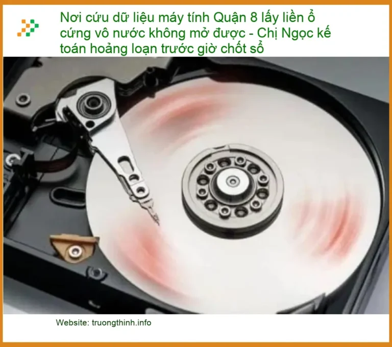 Khôi Phục Dữ Liệu ổ cứng vô nước Quận 8 lấy liền - Gọi thợ cứu data khẩn cấp