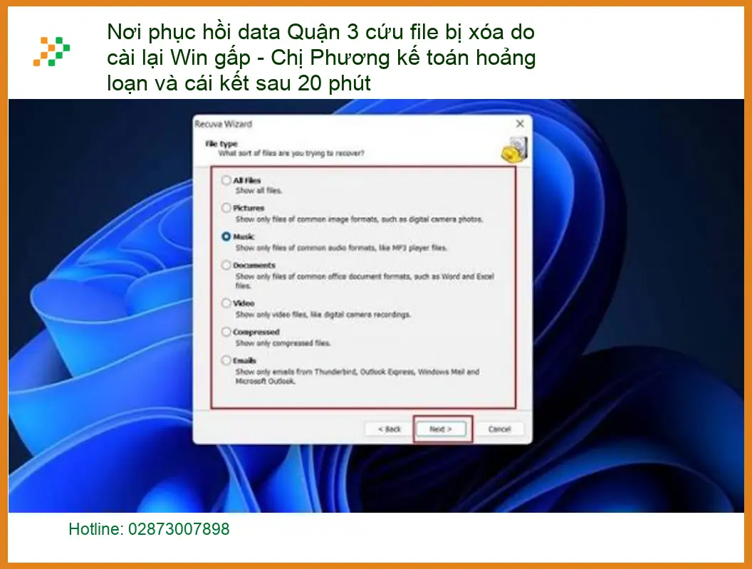 Khôi Phục Dữ Liệu Quận 3 cứu file bị xóa cài Win - Dịch vụ lấy liền