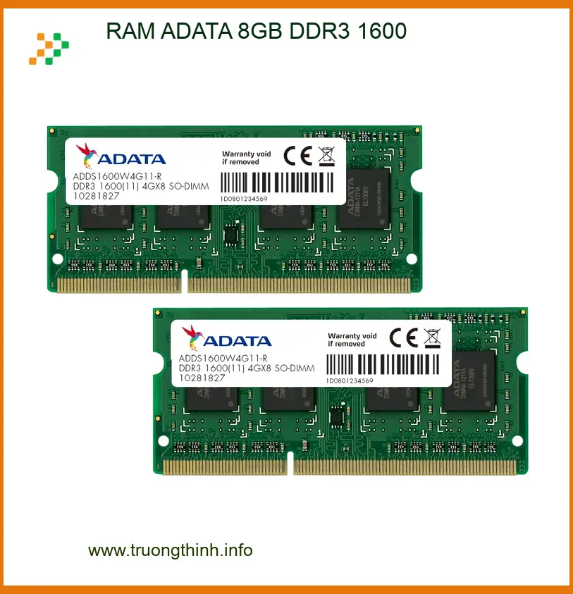 Ram Laptop ADATA 8GB DDR3 1600 - Thay Nhanh Tại Trung Tâm TPHCM