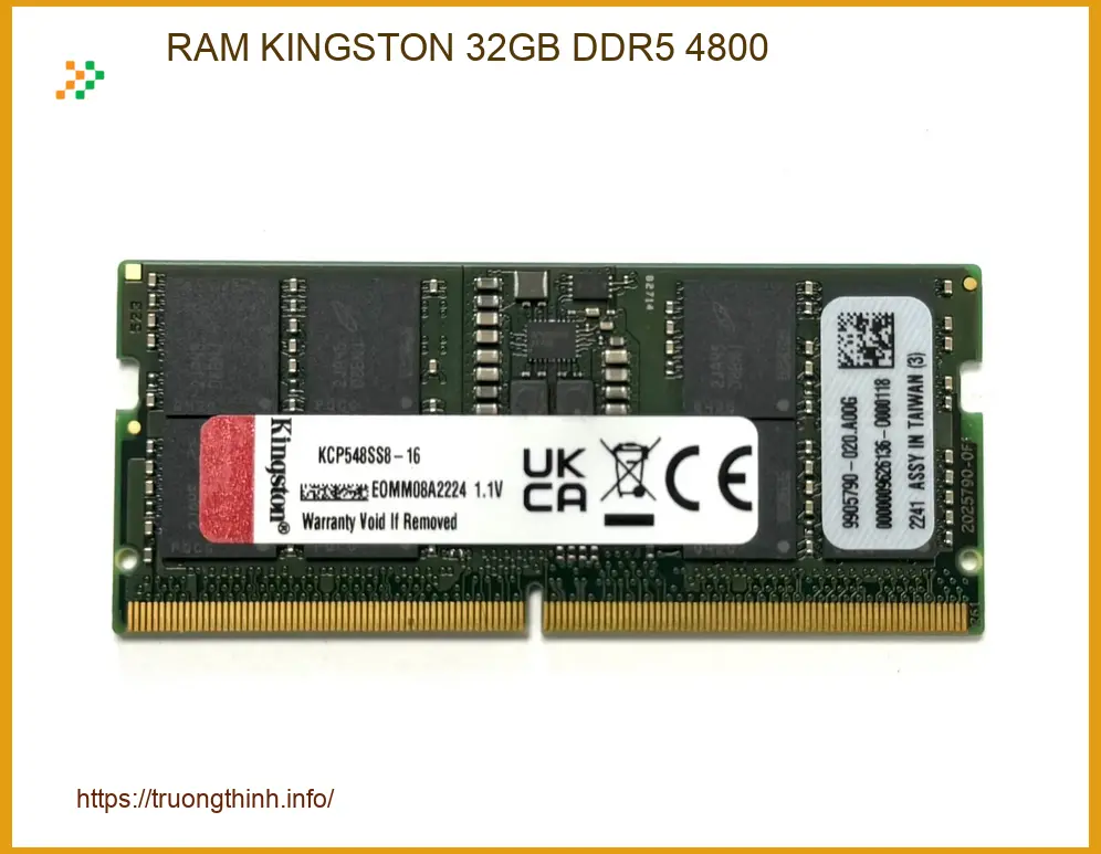 RAM Laptop Kingston 32GB DDR5 4800 - Lắp Đặt Nhanh TPHCM Giá Rẻ