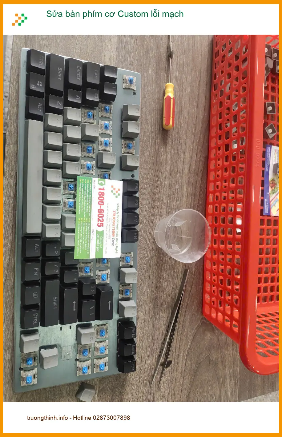 Anh Đạt lập trình viên sửa bàn phím cơ Custom lỗi mạch Quận 7 uy tín