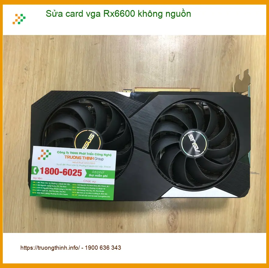 Dịch vụ anh Khoa sửa card vga Rx6600 không nguồn tại quận Bình Tân