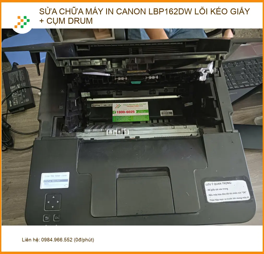 Chỗ sửa máy in Canon LBP162DW lỗi kéo giấy + drum Quận 7 - Anh Trường. ảnh thực tế 1