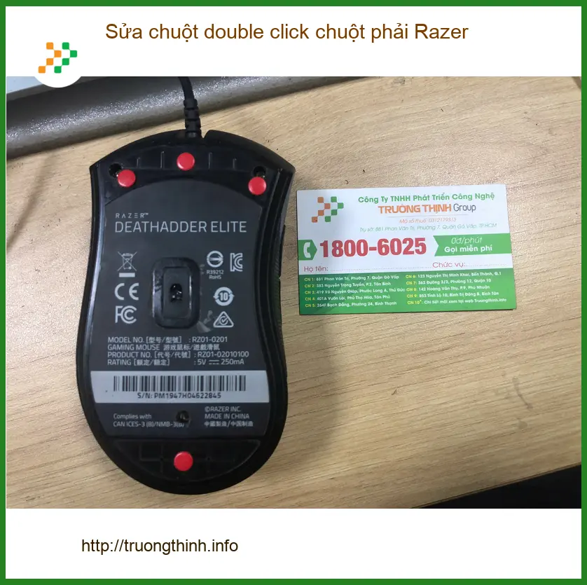 Tiệm sửa chuột double click chuột phải Razer Quận Bình Tân uy tín - Chú Long ảnh thực tế 2