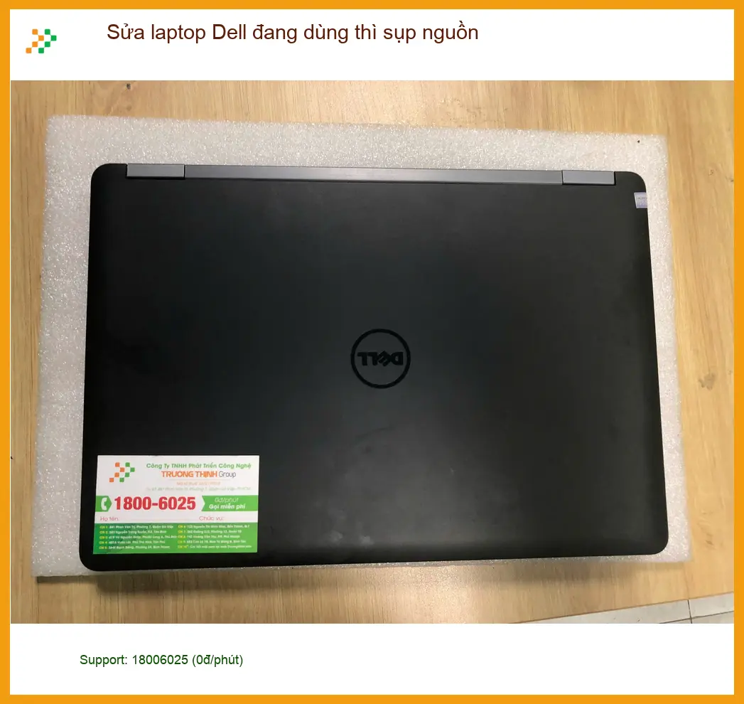 Anh Quân nhân viên IT loay hoay sửa laptop Dell sụp nguồn ở Quận Bình Tân ảnh thực tế 2