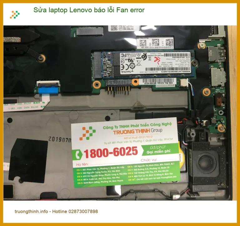 Anh Quân lo lắng tìm chỗ sửa laptop Lenovo lỗi Fan error Quận Bình Tân