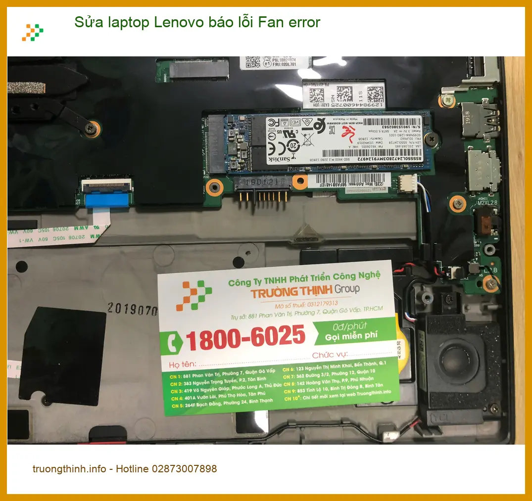 Anh Quân lo lắng tìm chỗ sửa laptop Lenovo lỗi Fan error Quận Bình Tân