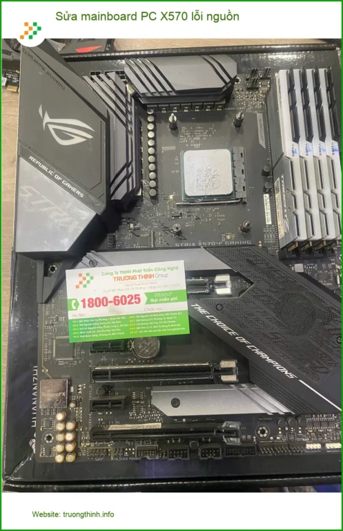 Chú Kiên kỹ sư ở Quận 7 cần sửa mainboard PC X570 lỗi nguồn lấy liền