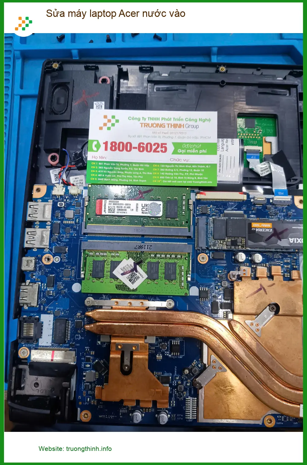 Anh Khánh IT sửa máy laptop Acer bị nước vào Quận Tân Phú lấy ngay