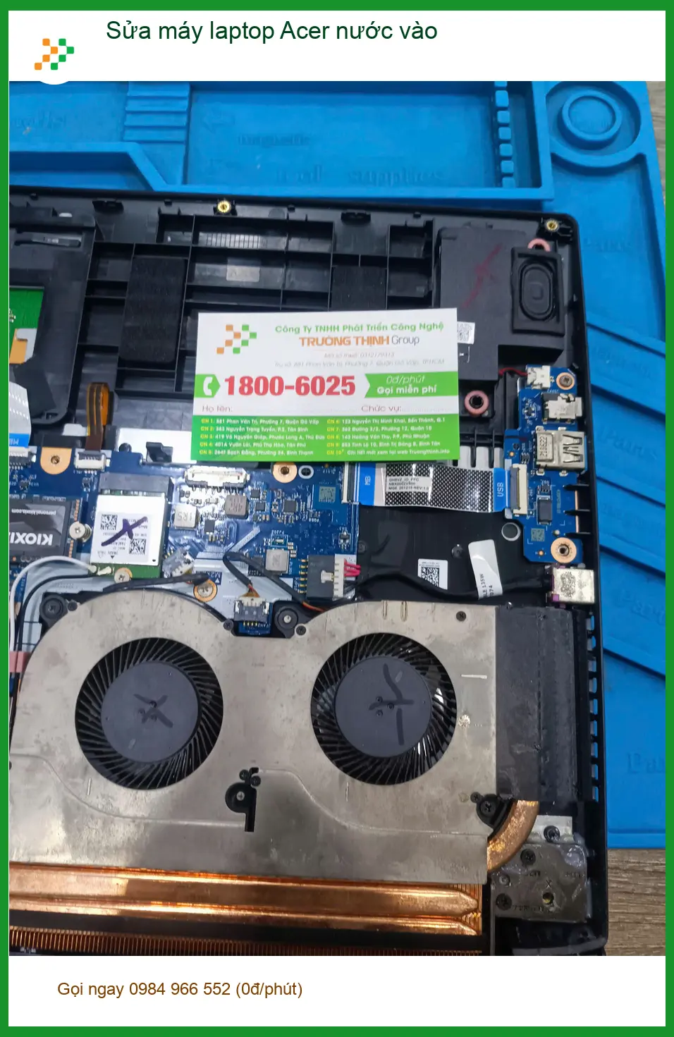 Anh Khánh IT sửa máy laptop Acer bị nước vào Quận Tân Phú lấy ngay ảnh thực tế 2