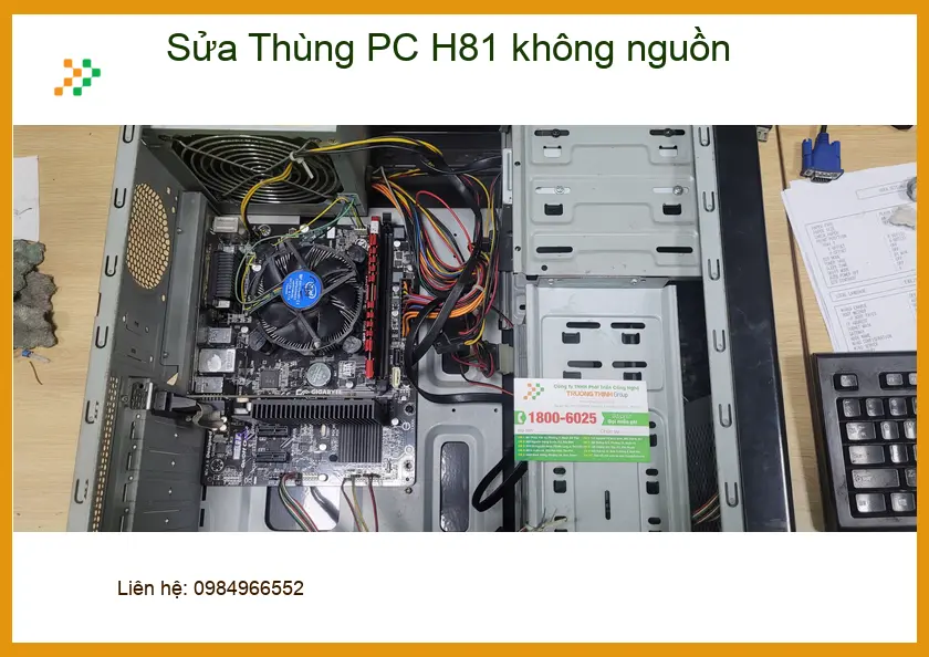Dịch vụ sửa thùng PC H81 không nguồn Quận Bình Tân - Anh Quang lập trình viên sốt vó deadline ảnh thực tế 2