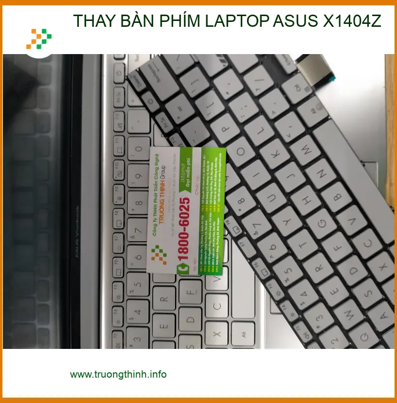 Chị Hằng shipper tìm chỗ thay bàn phím laptop ASUS X1404Z Quận 12 lấy ngay ảnh thực tế 1