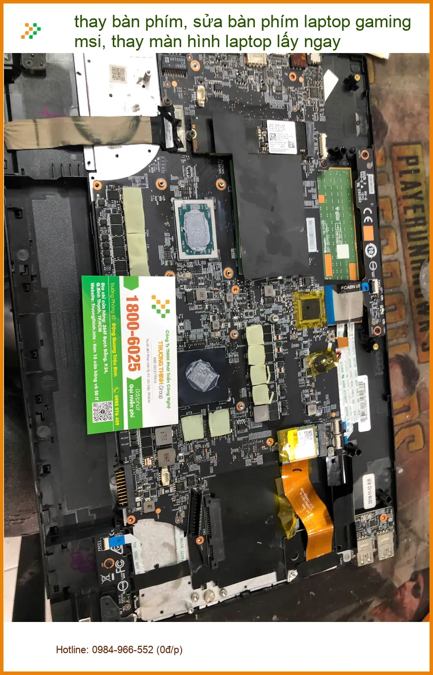 Chú Hưng kỹ sư xây dựng sửa bàn phím, thay màn hình laptop MSI Quận Bình Thạnh ảnh thực tế 1