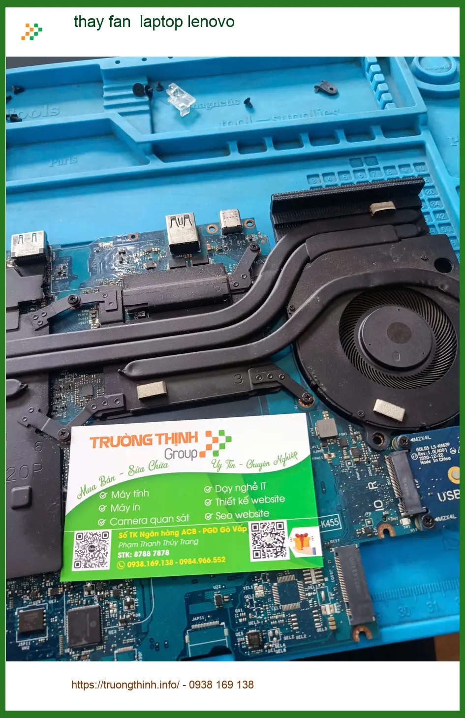 Anh Phong sinh viên cần gấp - Thay fan laptop Lenovo Quận Tân Phú uy tín ảnh thực tế 1