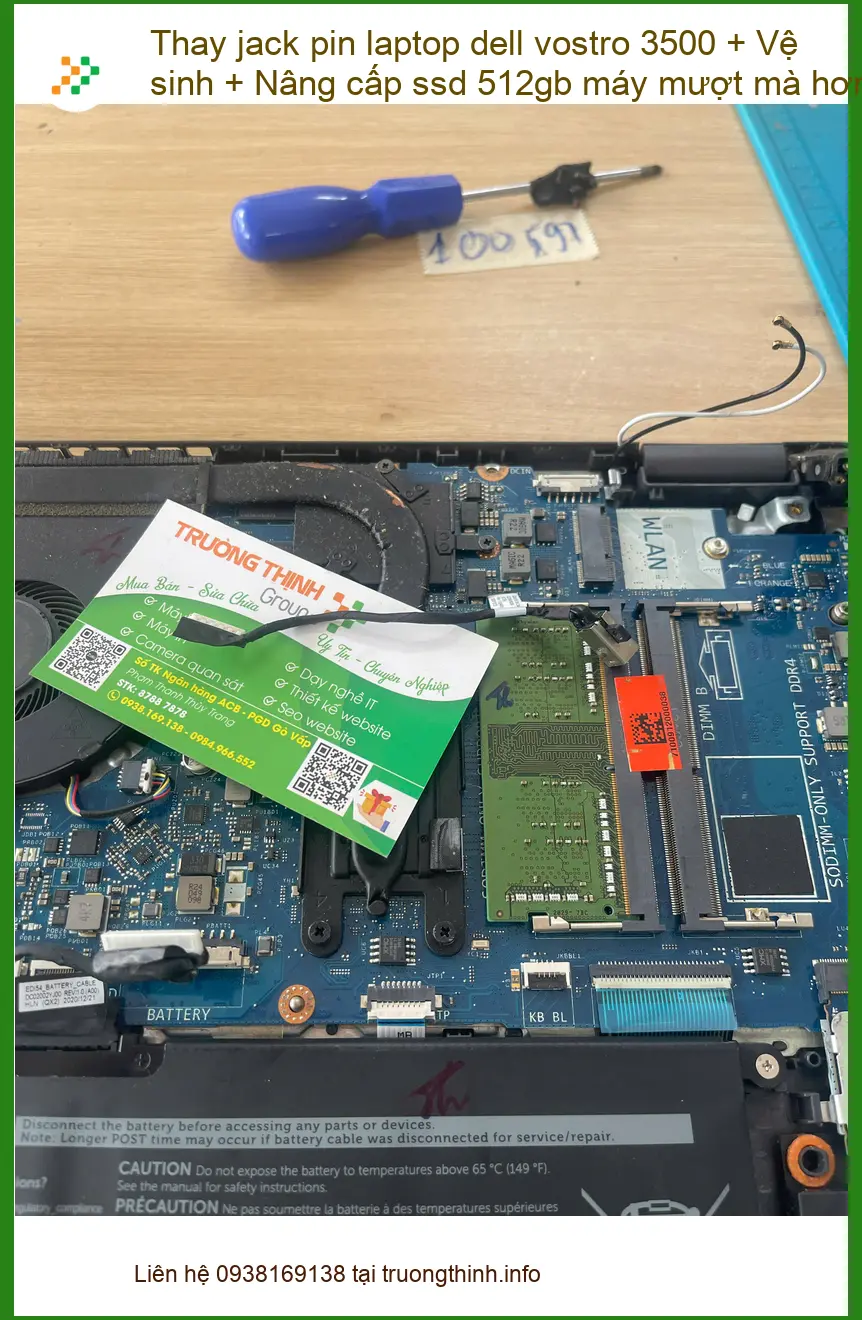 Chị Mai tìm tiệm thay jack pin laptop Dell Vostro 3500 ở Quận Phú Nhuận