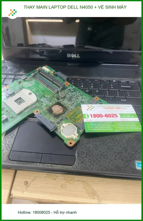 Anh Minh ở Phú Nhuận thay main Dell N4050 - Dịch vụ vệ sinh máy uy tín