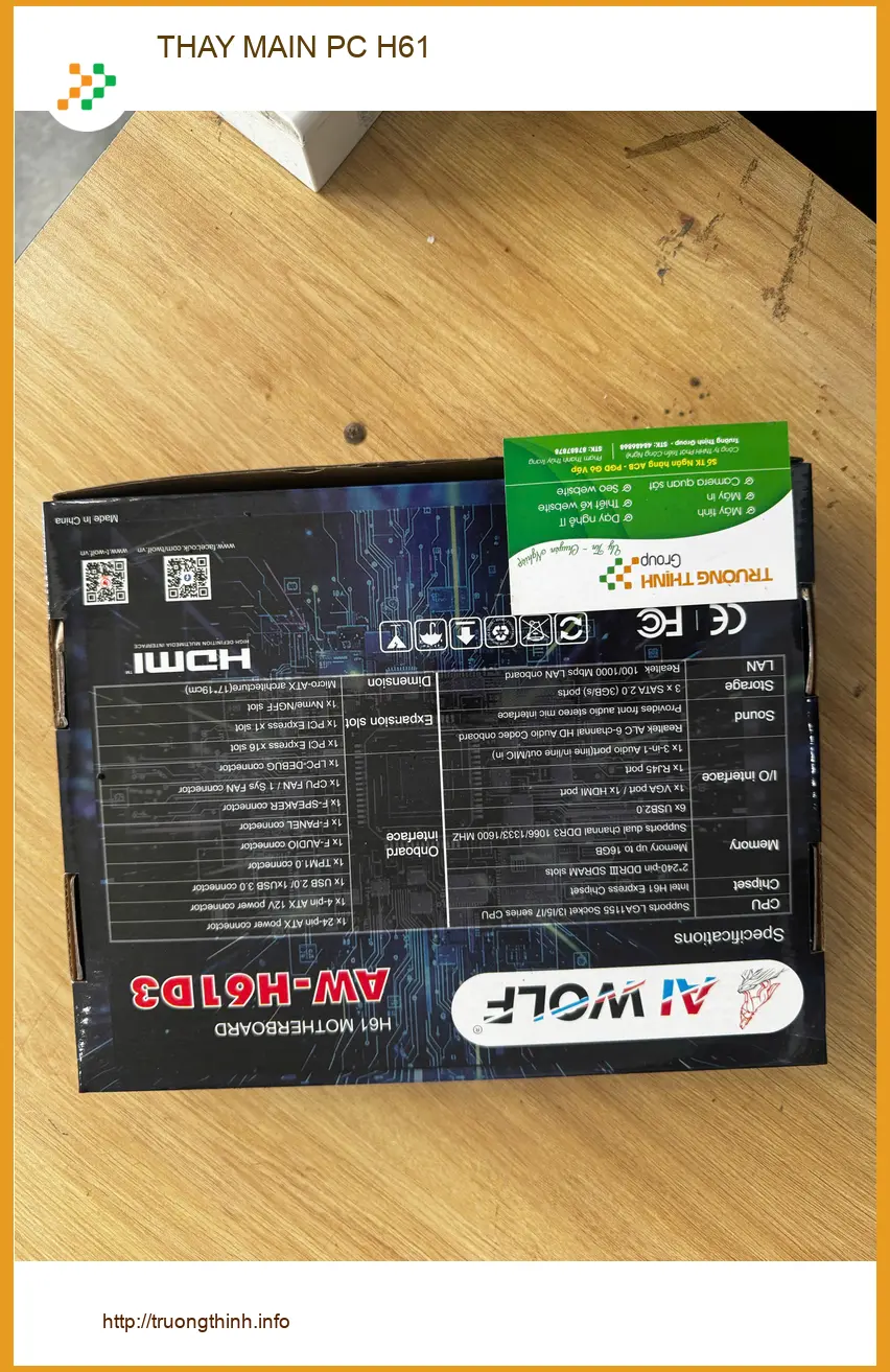 Dịch vụ Thay Main PC H61 Quận 10 - Anh Quân shipper gặp lỗi mainboard ảnh thực tế 2