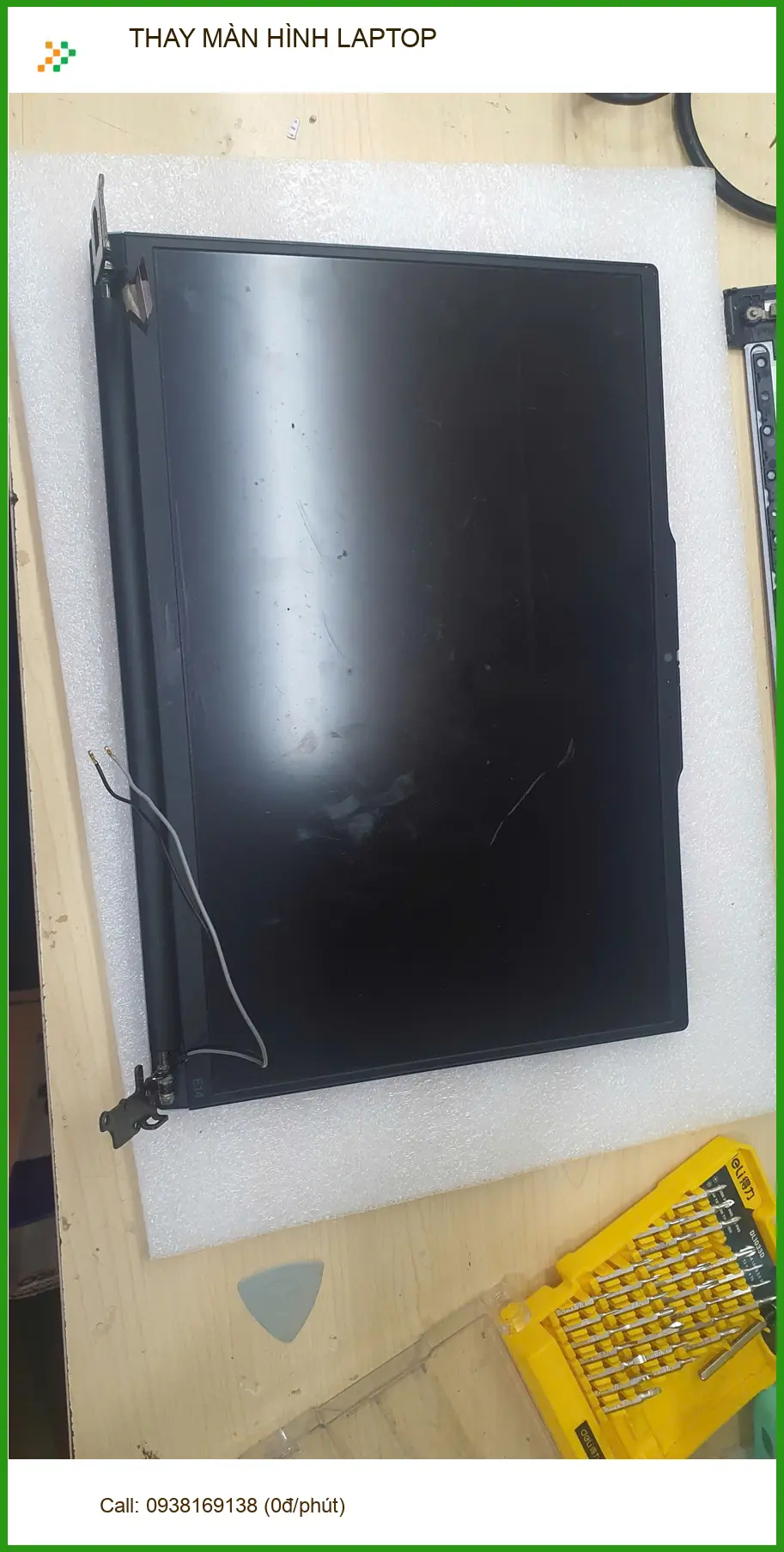 Tiệm thay màn hình laptop Quận Gò Vấp giá rẻ - Anh Hải kể chuyện màn hình nứt