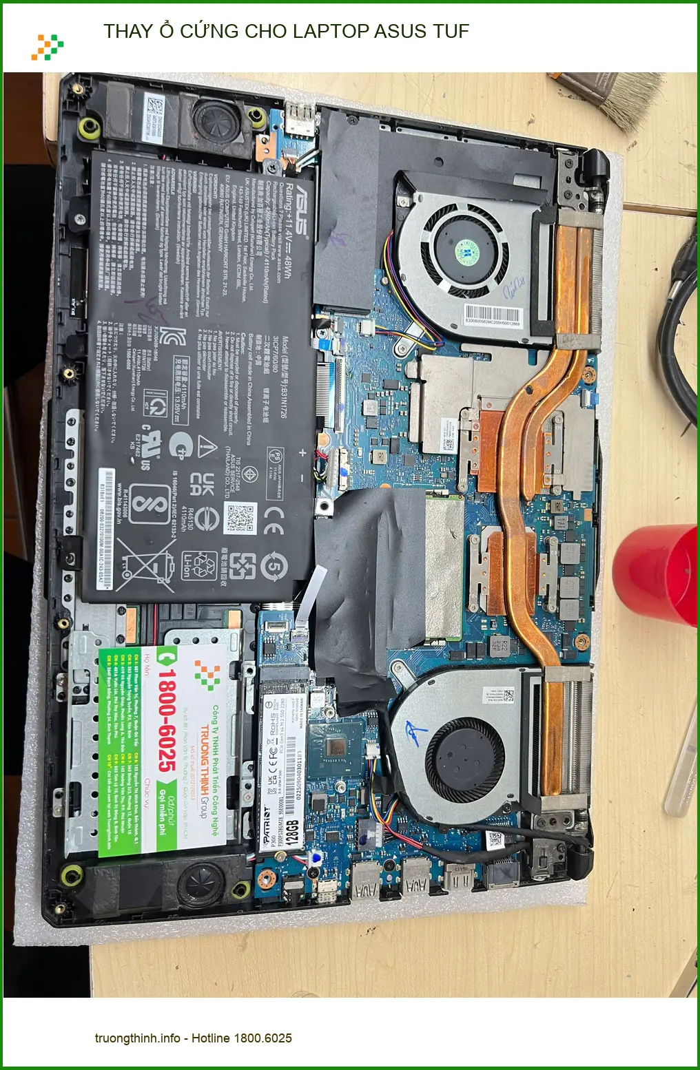 Bác Trường ở Gò Vấp tìm chỗ thay ổ cứng laptop ASUS TUF uy tín ảnh thực tế 1