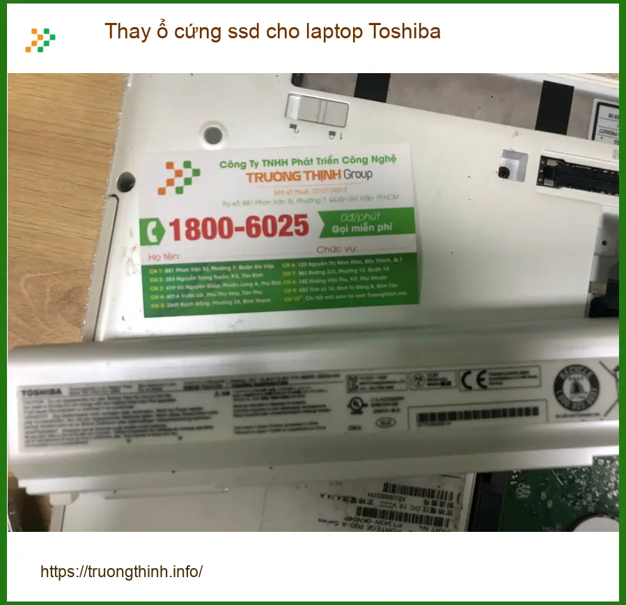 Anh Quang tin tưởng thay ổ cứng ssd laptop Toshiba ở Quận Bình Tân ảnh thực tế 2