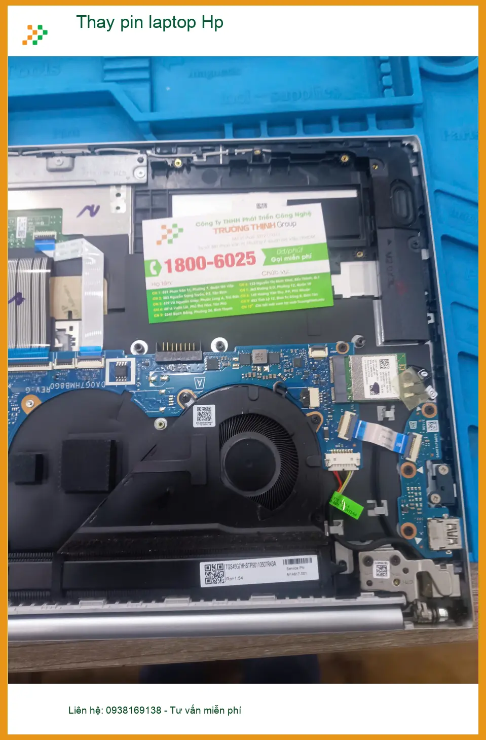 Chú Phước nhân viên văn phòng tìm tiệm thay pin laptop Hp Quận Tân Phú lấy ngay ảnh thực tế 1