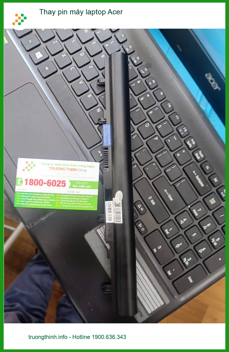Anh Quân nhân viên văn phòng chia sẻ kinh nghiệm thay pin máy laptop Acer Quận Tân Phú. ảnh thực tế 1