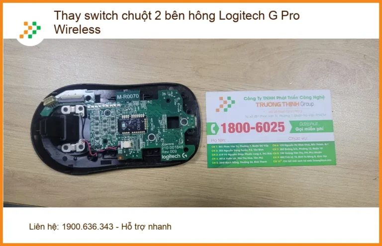 Anh Sơn tìm thay switch chuột 2 bên hông Logitech G Pro Wireless Quận Bình Tân