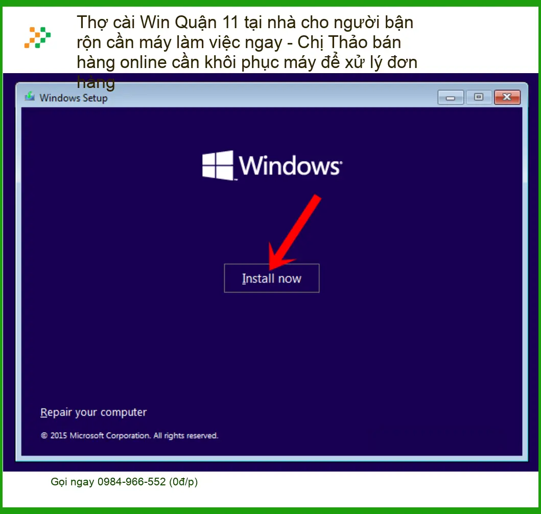 Windows Thợ cài Win Quận 11 tại nhà - Dịch vụ tận nơi lấy liền