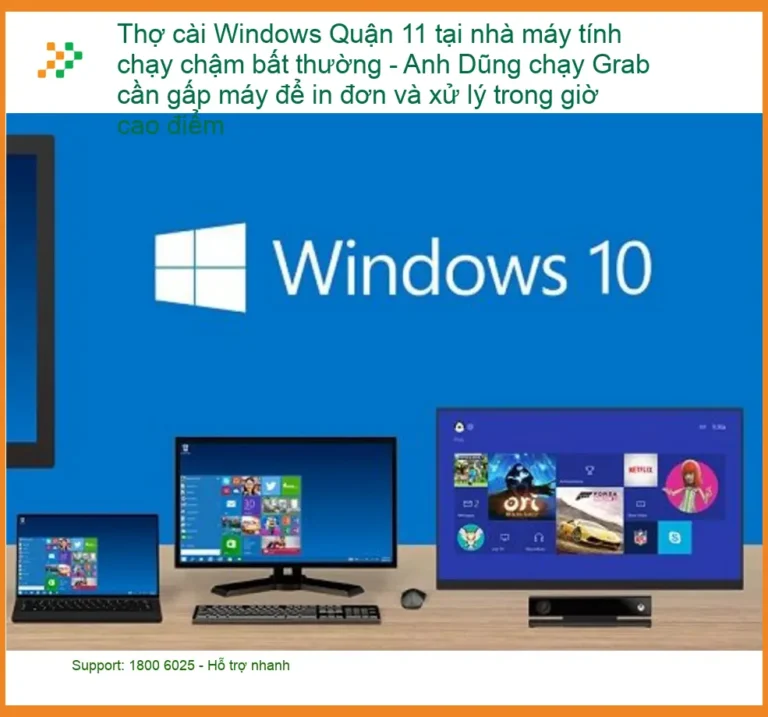Windows Thợ cài Quận 11 máy tính chậm - Khắc phục tận nơi cấp tốc