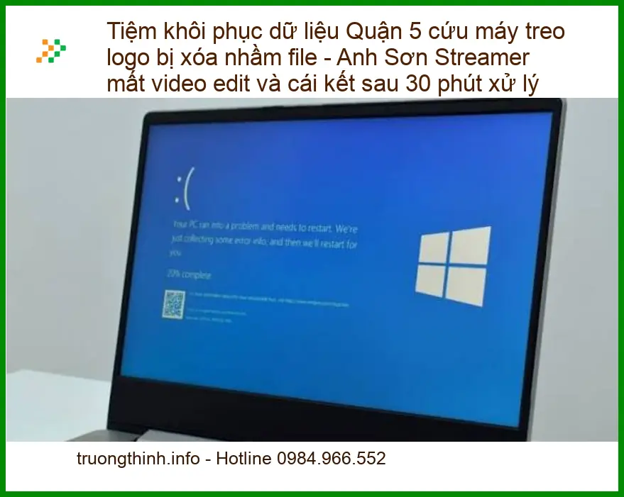 Khôi Phục Dữ Liệu Quận 5: Cứu máy treo logo, xóa file - Lấy liền TPHCM