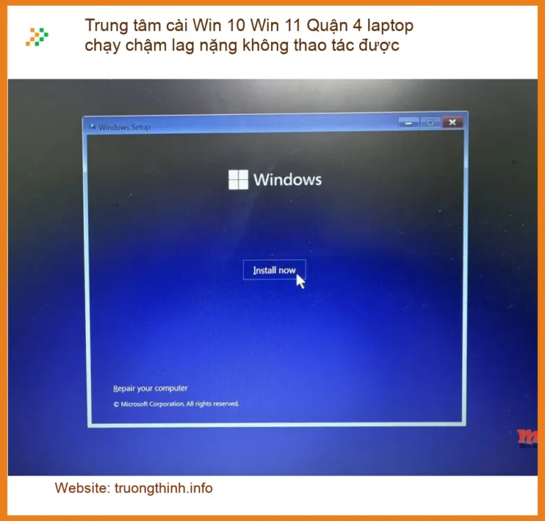 Windows Trung tâm cài Win 10 11 Quận 4 laptop chạy chậm - Địa chỉ hỗ trợ nhanh