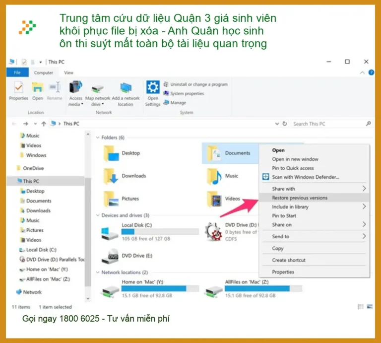 Khôi Phục Dữ Liệu Quận 3 - Cứu file bị xóa lấy liền giá sinh viên